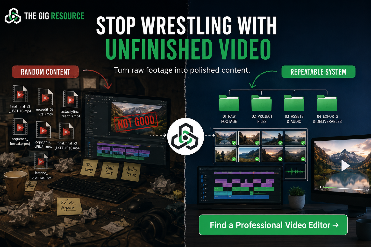 From chaotic footage to polished content