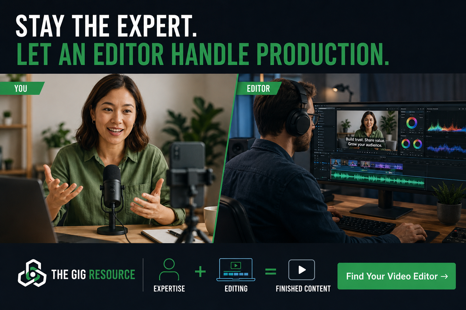 From recording to finished content